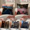 Fashion Wandering Manchester City Cushion Cover Linen Pillowcase Cover Soft Decor for Sofa Home Room