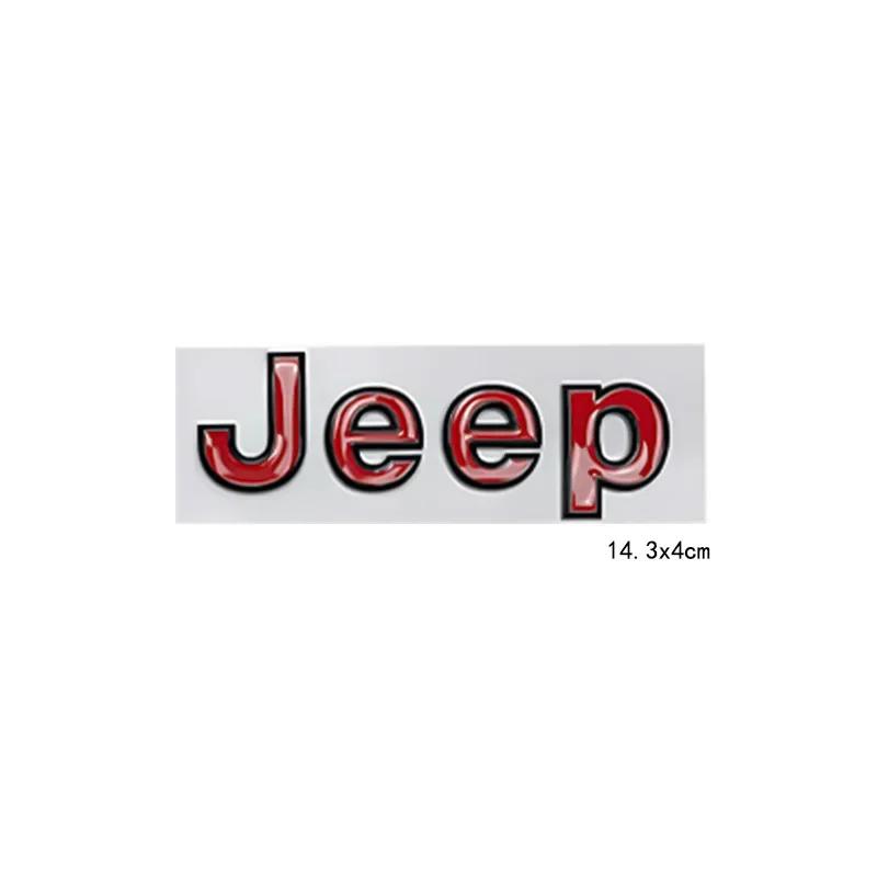 Hlpg5 14.3x4cm 3D Metal Car Side Body Badge Trunk Hood Sticker Emblem for Jeep Logo Patriot Rubicon Wrangler Grand Cherokee Compass Re