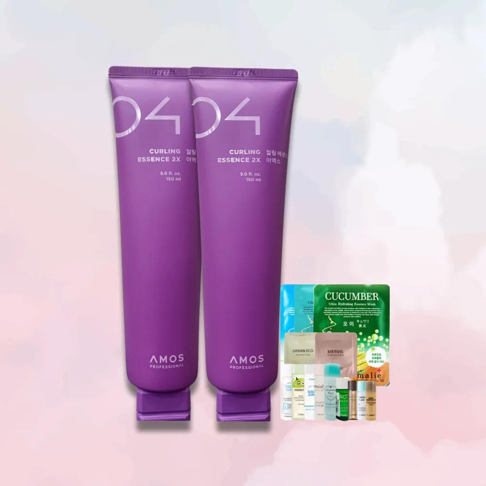 2 AMOS Professional Curling Essence EX 150ml + 1 Random Pack