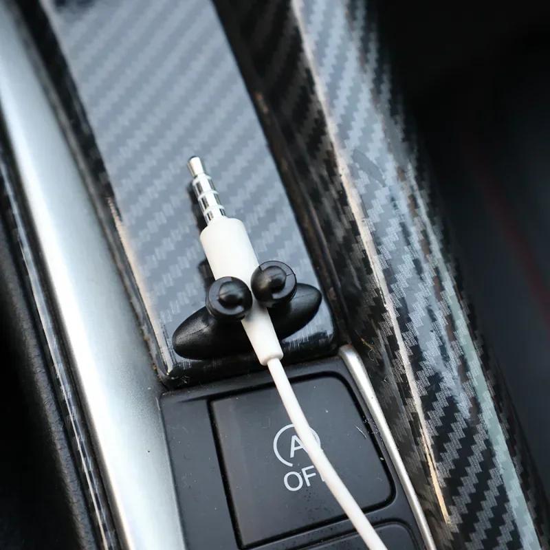 1-20PCS Soporte para Cable de Coche Abrazadera para Cable de Cargador de Coche Organizador Multifuncional de Clips de Corbata Clip para Cable de Auriculares de Alta Calidad