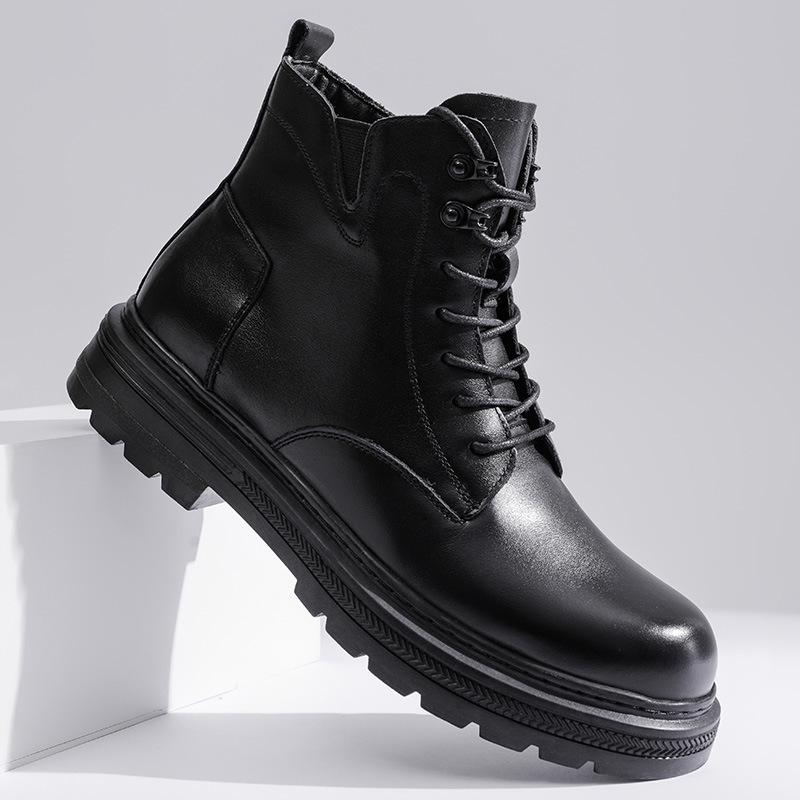 

Мужские ботинки Martin из натуральной кожи с верхним слоем из коровьей кожи, на бархатной подкладке, в модном зимнем рабочем стиле 41