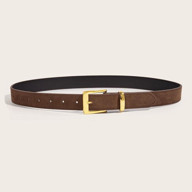 Womens Pu Fashion Leather Belt With Metallic Buckle For Casual And Wear Office