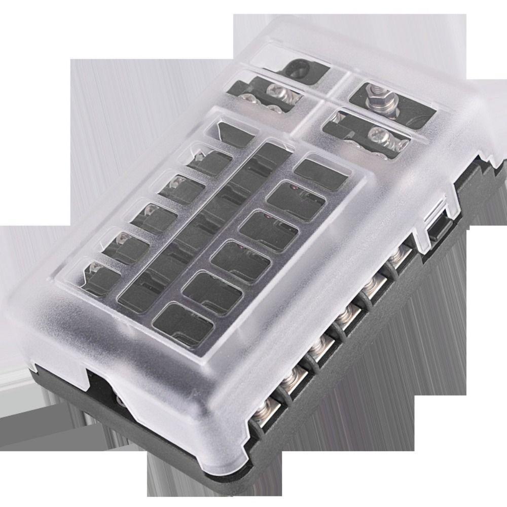 12-Way Circuit Fuse Block LED Indicator Fuse Holder Box Circuit Indicator  Marine Application