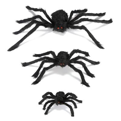 Toys Party Supplies Prank Props Halloween Decoration Haunted House Bar Ornament Black Plush Spider