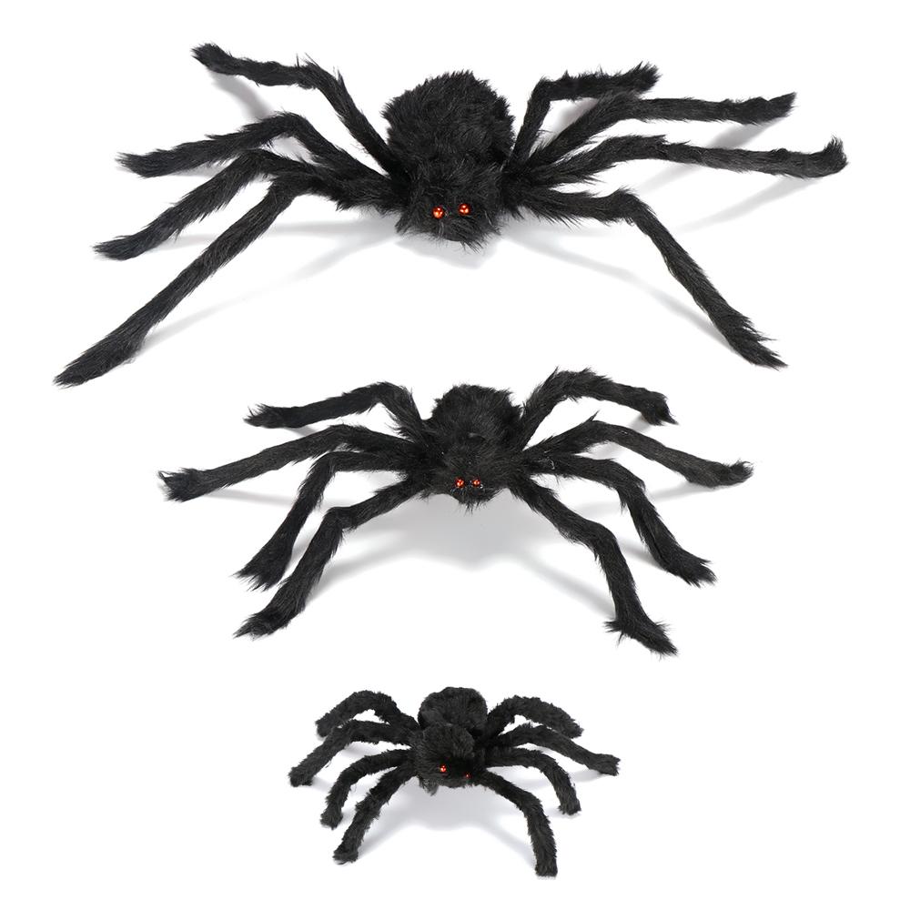 Style Party Supplies Prank Props Halloween Decoration Haunted House Black Plush Spider Bar Ornament
