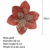 1PC Glitter Sequin Christmas Fake Flowers Flannel Magnolia Flowers  Xmas New Year Decor
