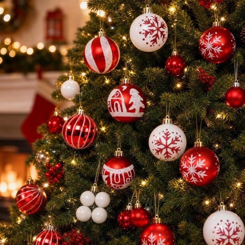 44Pcs/Set Creative Christmas Ball 6/3CM Xmas Baubles Christmas Pendant Decorations  Storefront