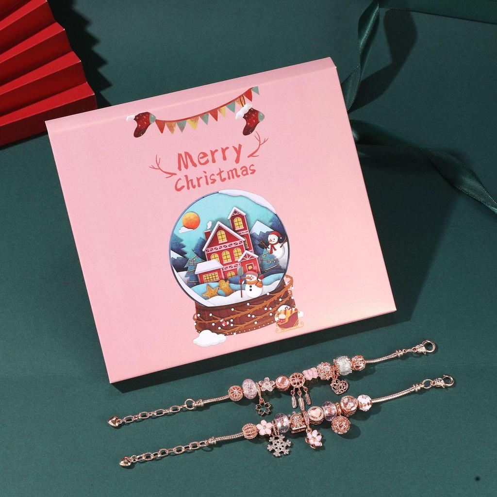 DIY Beaded Bracelet Advent Calendar: Rose Gold Jewelry for Christmas, New Year, Valentine's Day Gifts