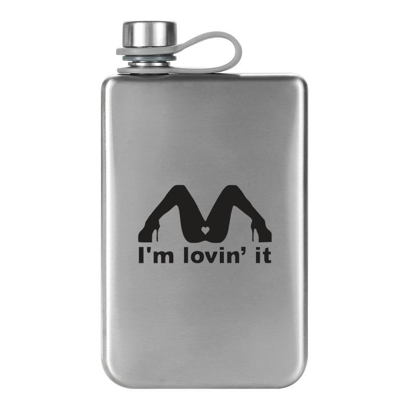 Silver Green Black White Whiskey Flask - Portable, Food Grade 304 Stainless Steel
