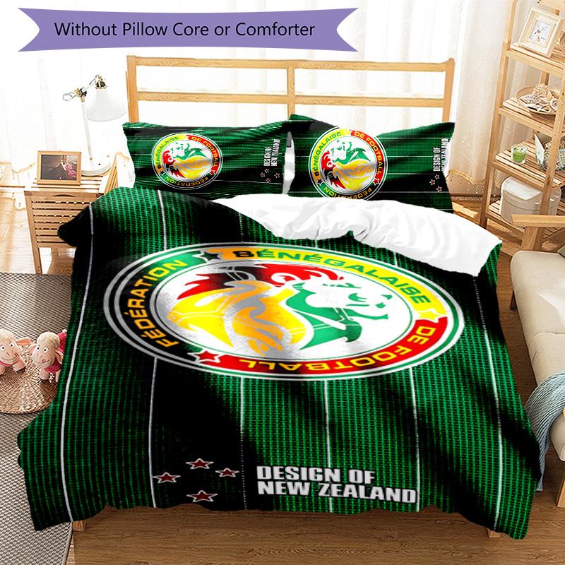 Senegal 3pcs Bedding Set Duvet Cover Closure Includes 1 Duvet Cover & 2 Pillowcases for All Seasons Bedroom Home Dorm Decor