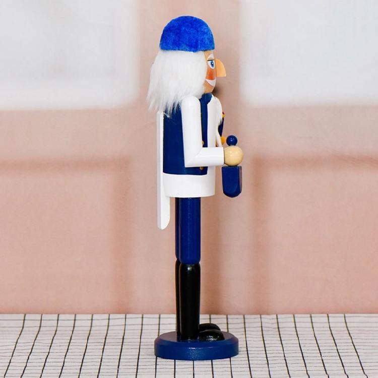 Nutcrackers Soldier with Menorah and Dreidels Wood Figurine Christmas Shelf Decors With Classical Hanukkah Design Statue