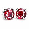 Natural Red Ruby Earring Mozambique 16.10 ct Round Cut Pair Gemstone Jewelry Gift