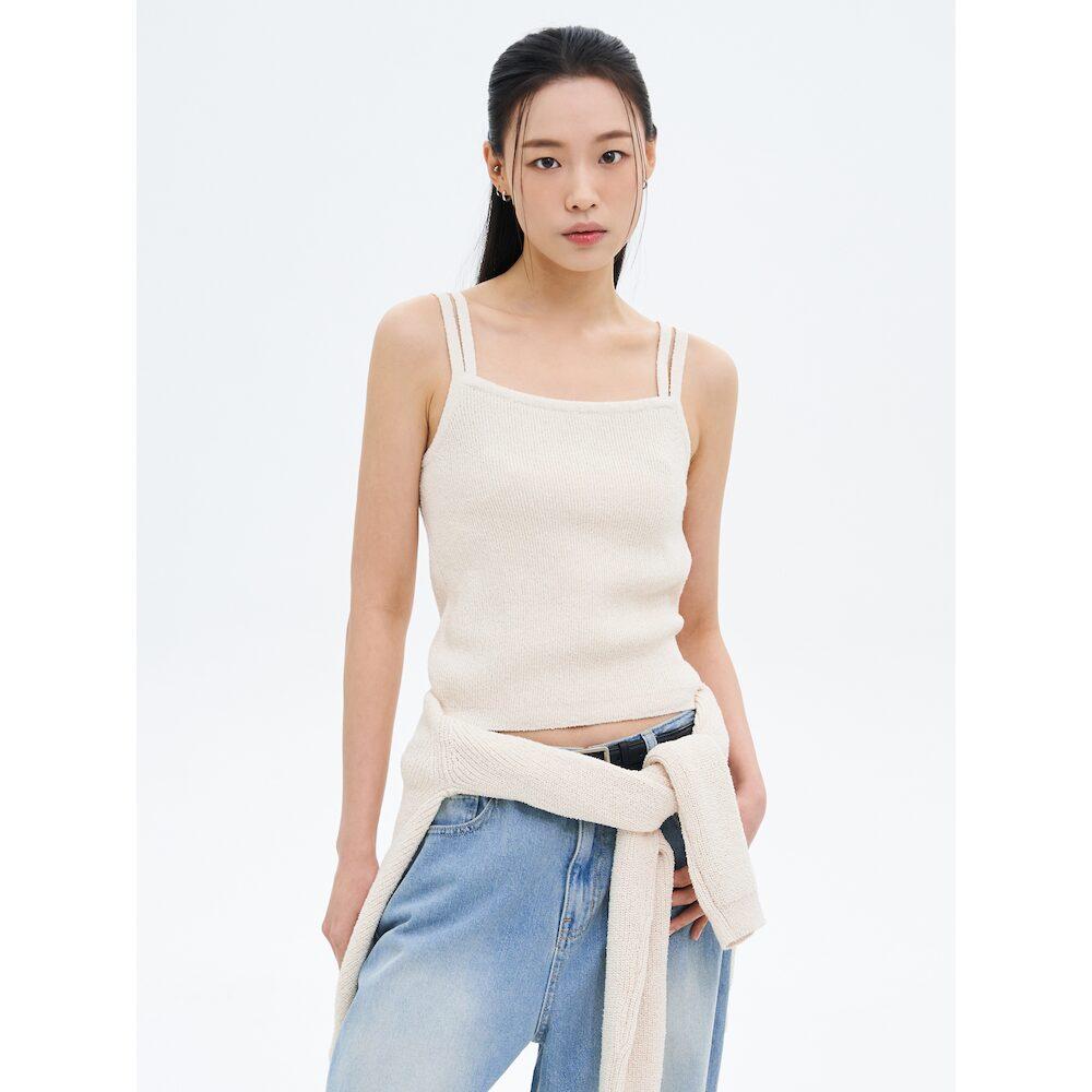 8SECONDS Double Strap Sleeveless Pullover Beige