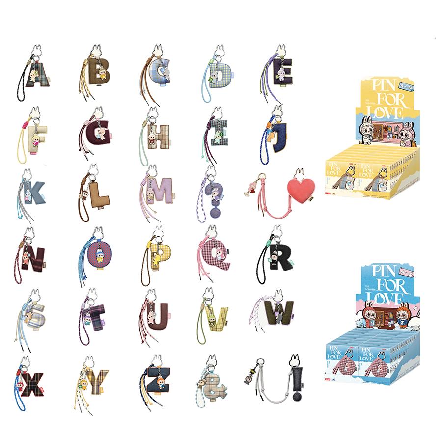 POP MART labubu Heart Code Series THE MONSTERS Letter Pendant Blind Box Single Blind Box / Whole Box -authentic