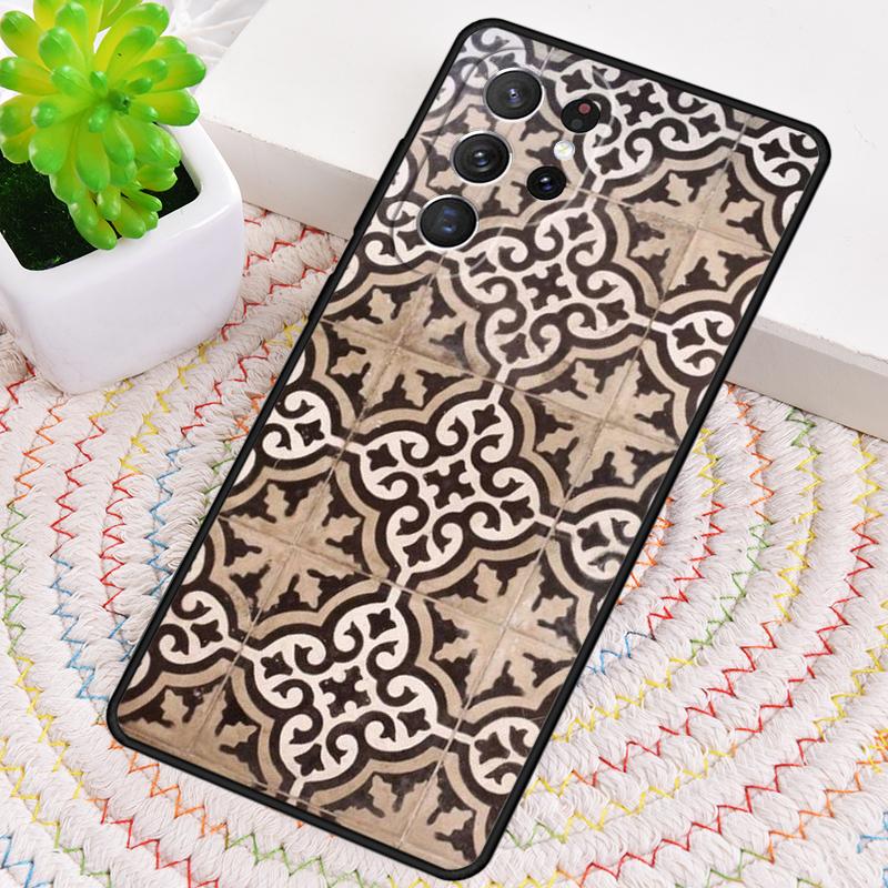 Moroccan Tile Silicone Phone Case For Samsung Galaxy note 10 pro S26 S25 S24 S23 S22 S21 Plus S25Ultra Capa Cover