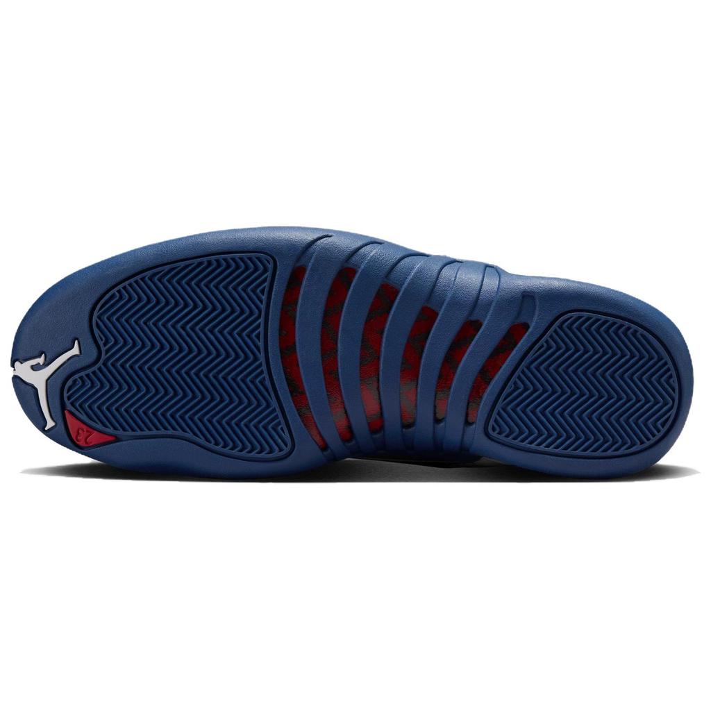 Air Jordan 12 Retro Bleu Français 2025 Baskets Homme Blanc Argent Métallisé Rouge Varsity CT8013-114