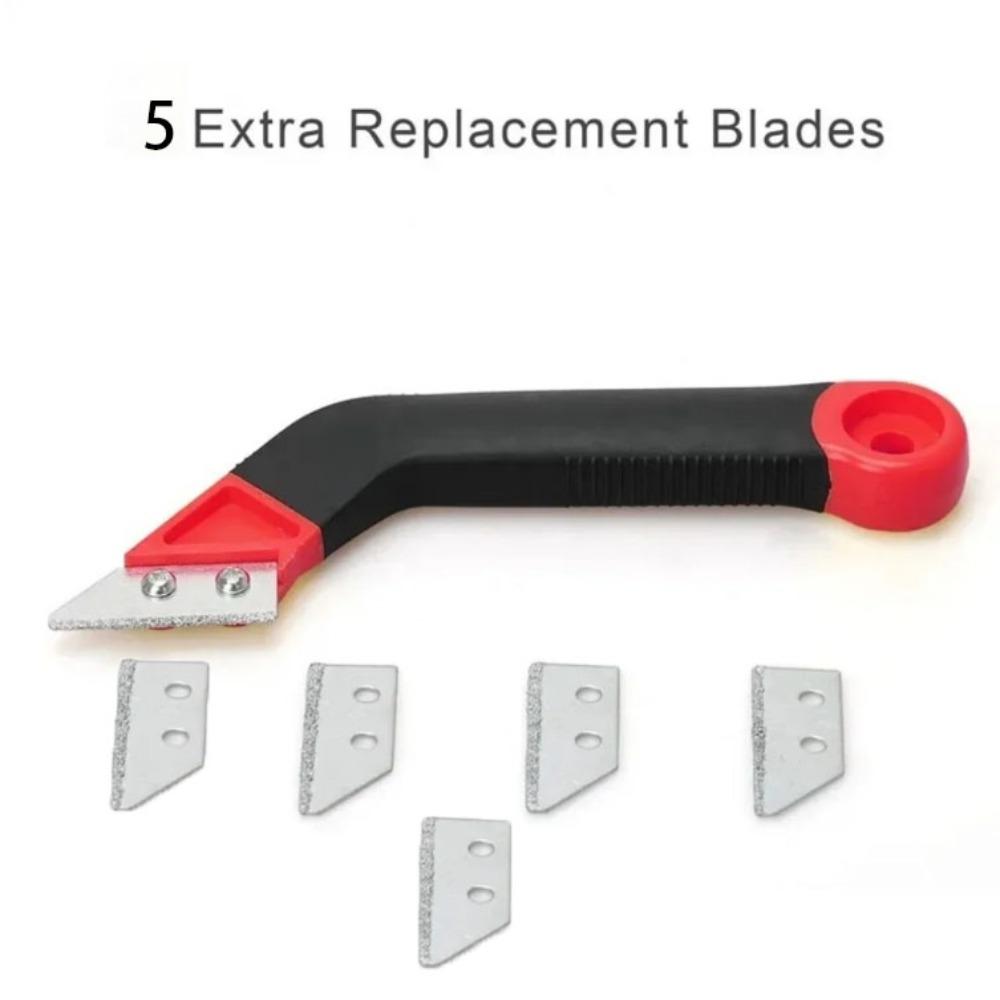 Broken Particle Chip Tile Grout Remover Plastic Handle Joint Rake Scraper  Floor Tiles