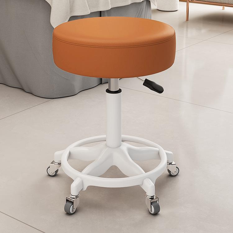 Beauty Rotating Stool with Backrest - Makeup/Barber/Dressing Table Chair with Casters