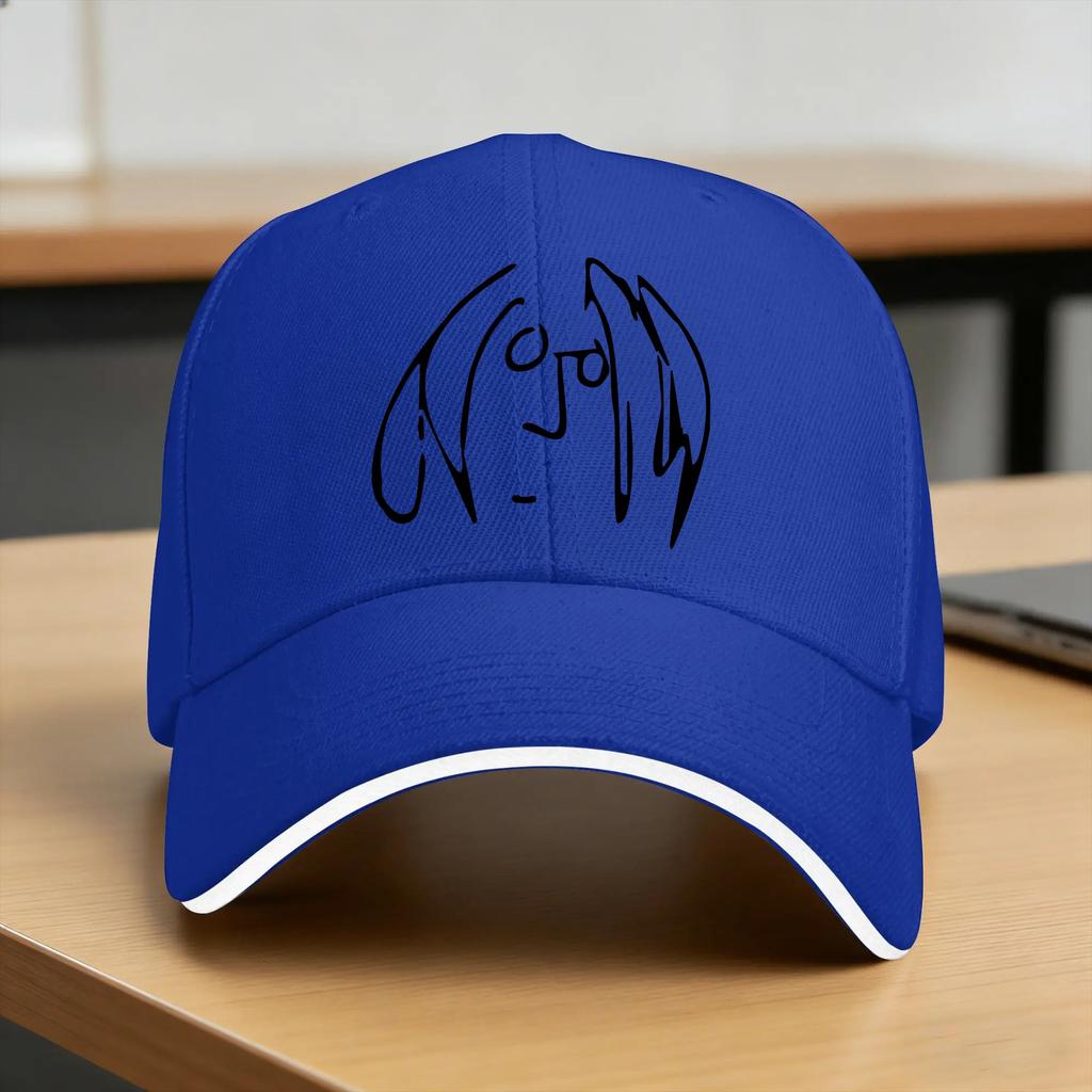 Summer War Is Over Baseball Cap John Lennon Running Hippie Street Style Print Sun Hats Unisex Unisex Sunscreen Baseball Caps