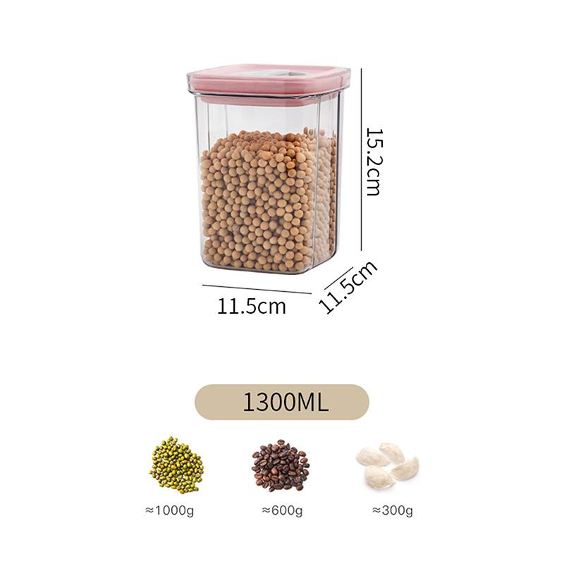 Transparent Household Knob Sealed Jar for Snack Storage with Fresh-Keeping Lid Plastic Kitchen Storage Box