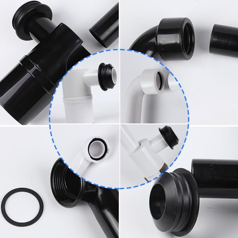 Adjustable Sink Drain Trap 1-1/4Inch Space Saving Sink Waste Trap Bathroom Drain Pipe Rotating Sink Waste Trap