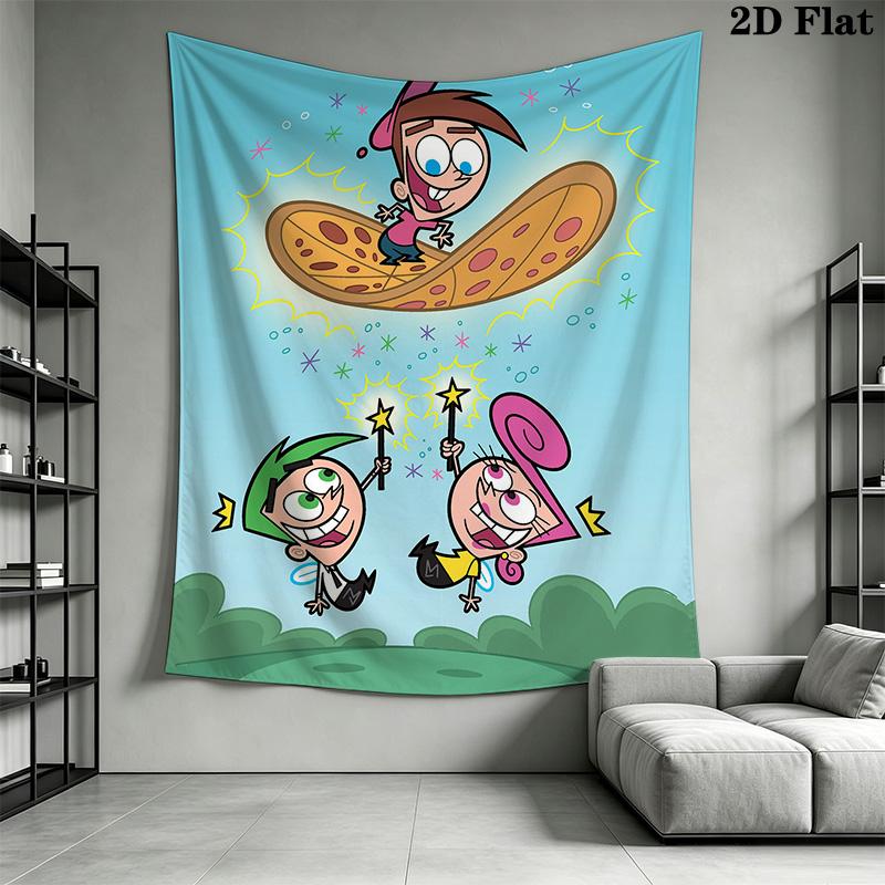 Fairly OddParents Pattern Home Decor Tapestry, Wall Hanging, Decorative RV Wall Cloth.XGT0914136