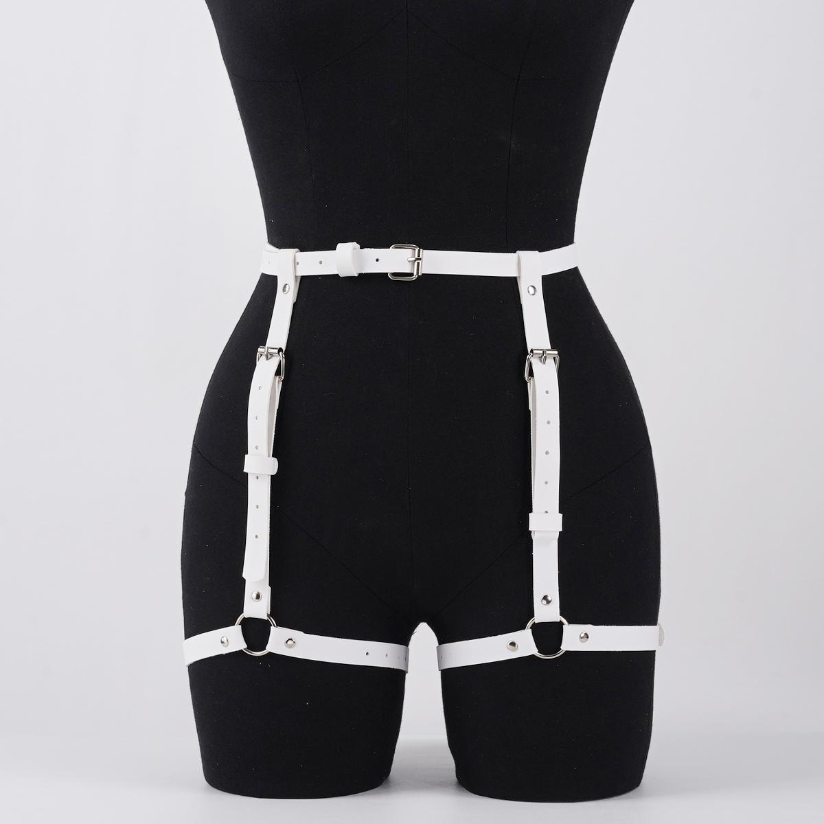 

Сексуальный ремень для ног, поясной ремень, кожаное нижнее белье, подвязка для бедра, бондажное нижнее белье, готическая фетиш-одежда, женский фестивальный рейв-наряд