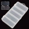 5-Compartment Fishing Lure Box, Soft Hard Bait Hook Fishing Accessory Organizer Case, Clear Visible Plastic Fishing Tackle Storage Container