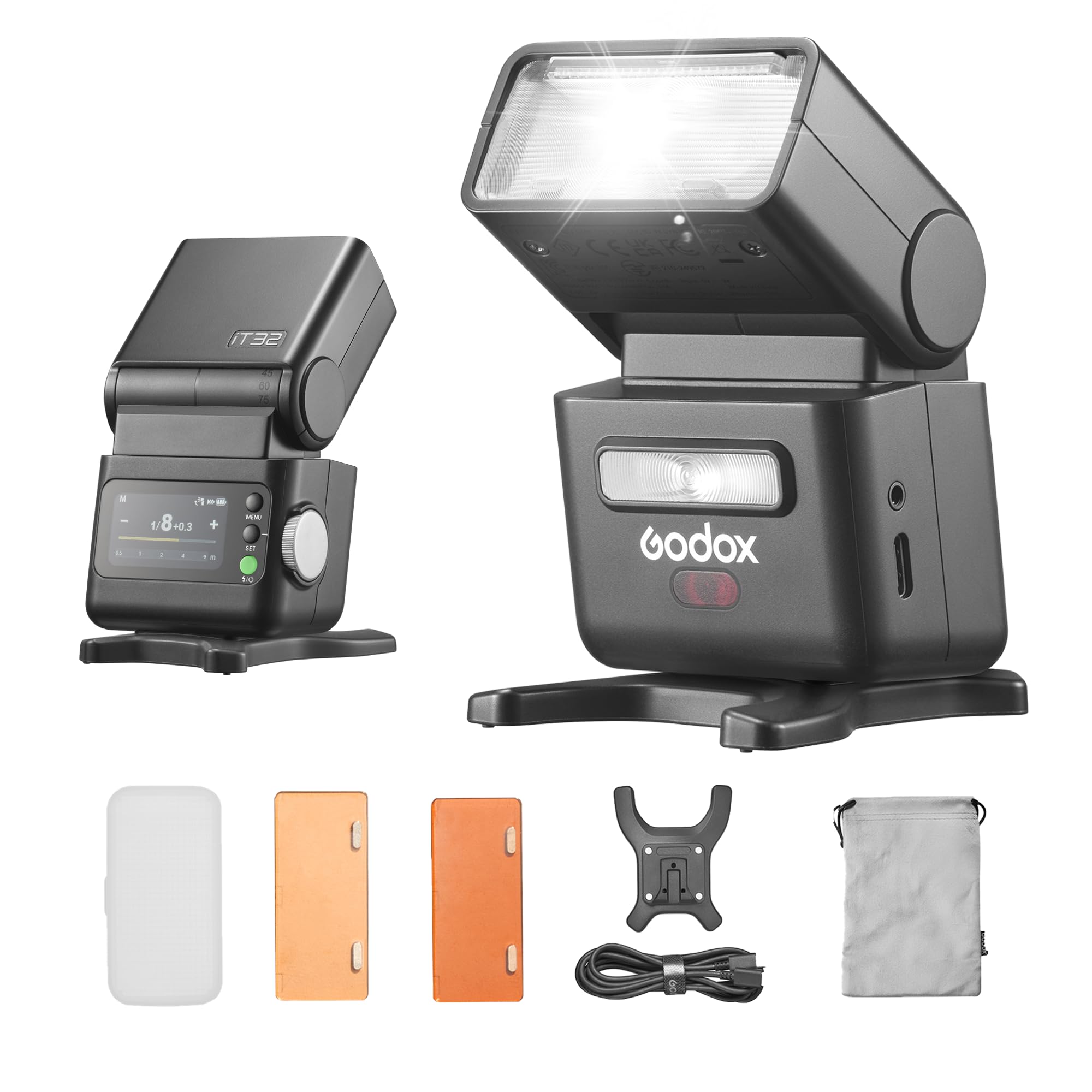Вспышка Godox iT32 TTL для камеры HSS GN18 с магнитом совместима с и Olympus (2.4G 1/8000с диффузор) Canon, Nikon, Sony, Fujifilm,