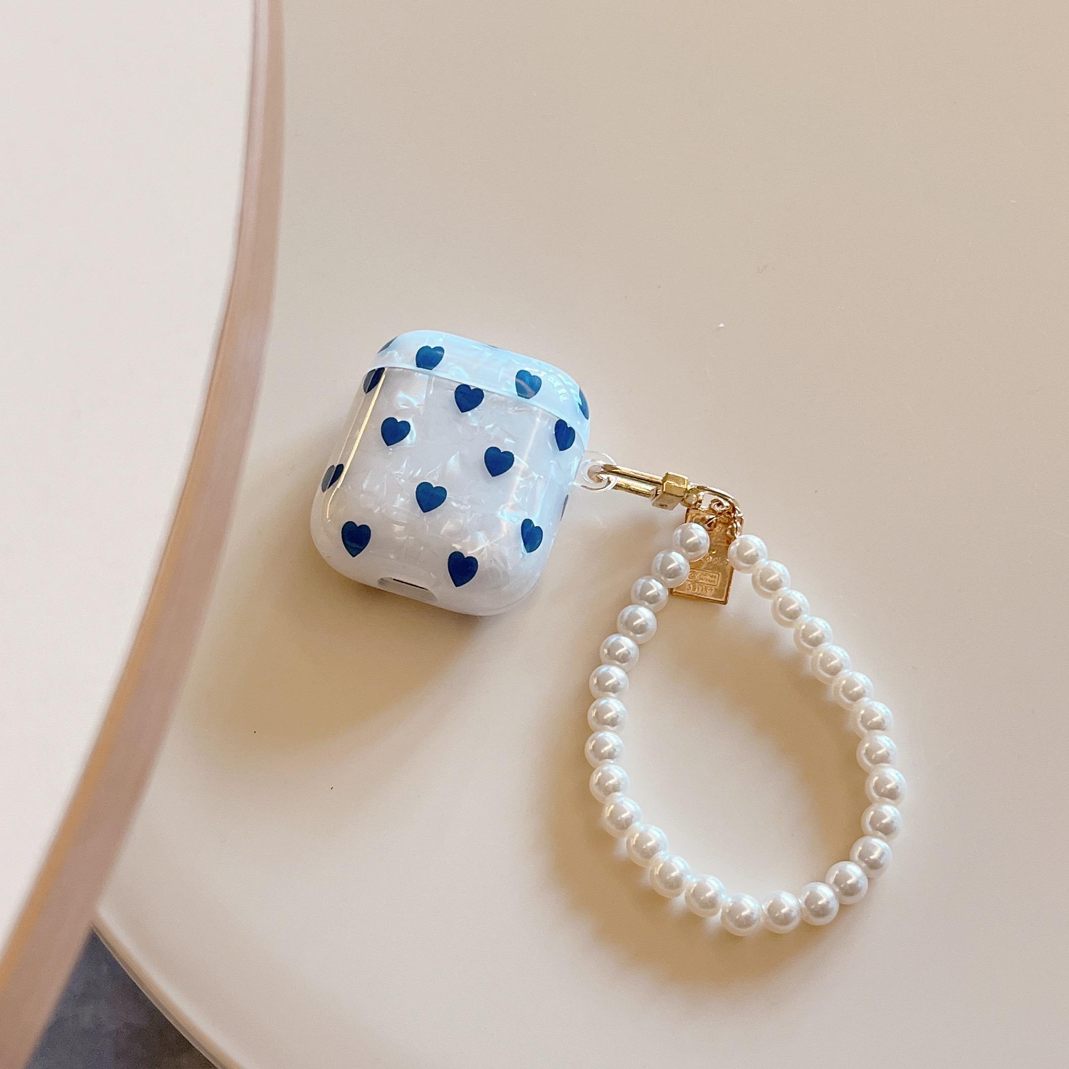 

Blue Heart Pattern Cover for AirPods with Charging Case (2016)/(2019)/AirPods with Wireless Charging Case (2019) TPU Case