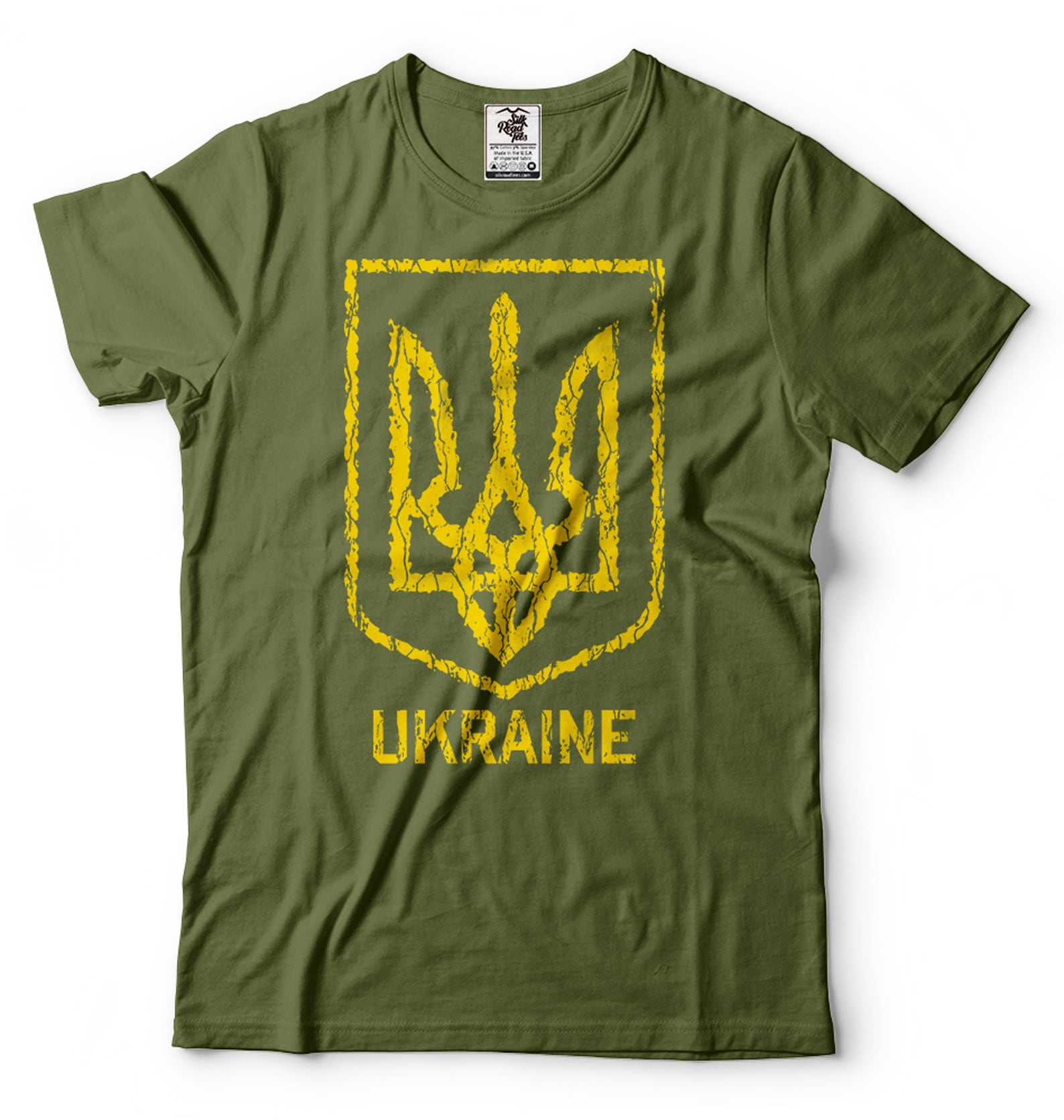 Mens Ukraine TridenT-Shirt Ukraine Military Green Shirt Ukraine Patriotic T-Shirt Ukraine SupporT-Shirt Ukrainian Patriotic Gift T-Shirt 2XL