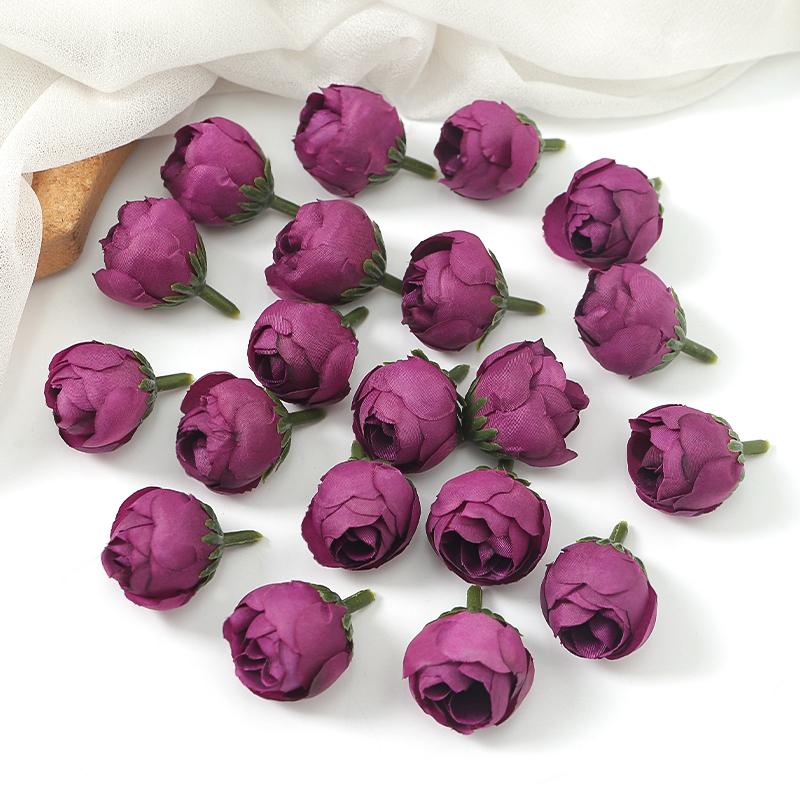 10/20/50Pcs 3.5cm Rose Artificial Flowers Head Silk Fake Flower for Home Decor Party Wedding Decoration DIY Wreath Accessory