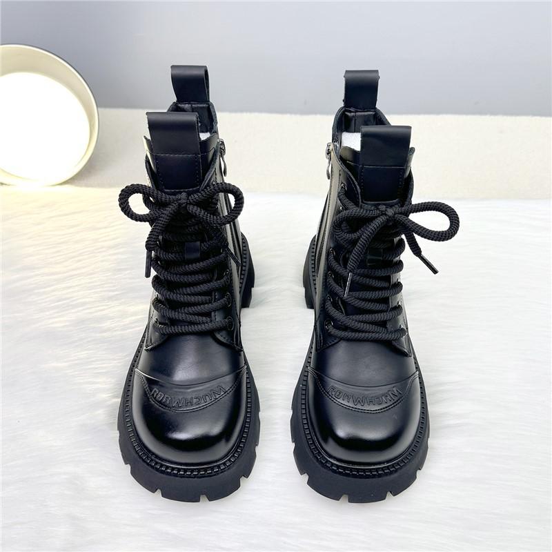 Wool snow boots women's winter velvet thickened large cotton shoes fur integrated thick-soled short boots non-slip Martin boots