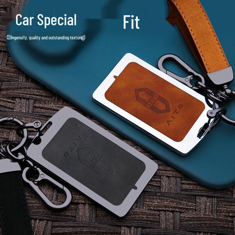 Huawei AITO Wenjie M7/M5/EV Key Case: NFC Card Smart Metal Protective Shell with Buckle