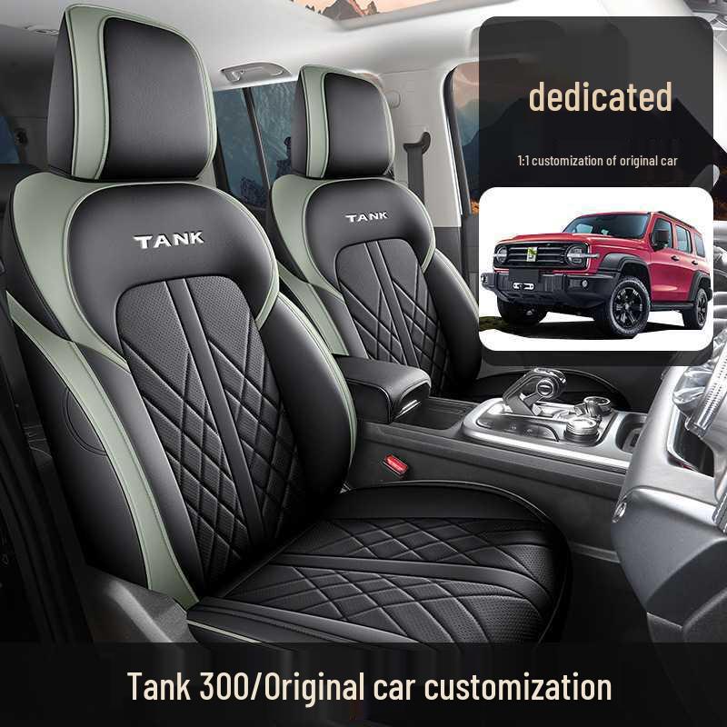 New Model Leather Car Seat Cushion for Tank 300 - Universal Five-Seater Four Seasons Cover