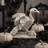 Vintage Halloween Skeleton Decor Vulture Statue, Realistic Bird Bone Figurine for Distressed Texture Home Decor, Spooky Tabletop Ornament Living Room