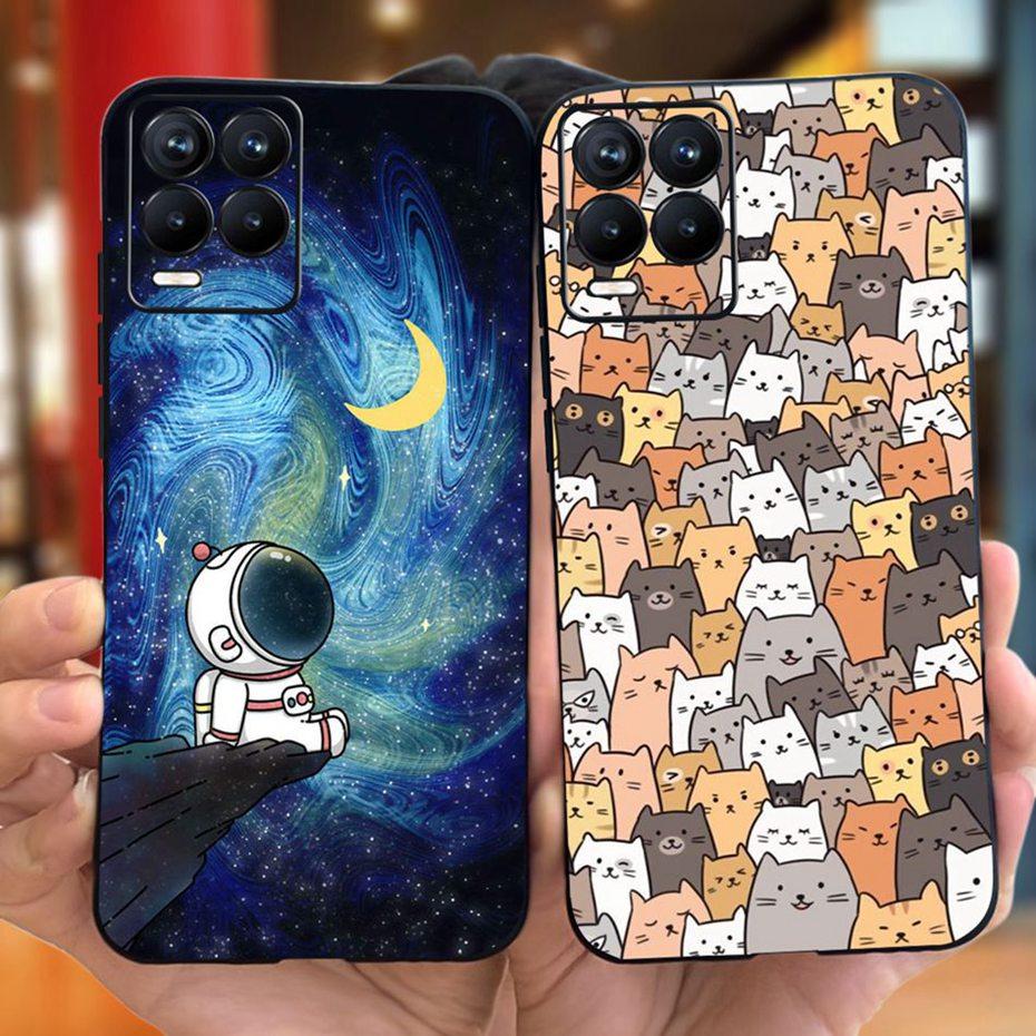 Capa Para Realme 8 Pro / Realme 8 4G Desenho Animado Fofo Cor Doce Silicone Macio Capa Para Realme8 8Pro RMX3085 RMX3081 Capas de Telefone