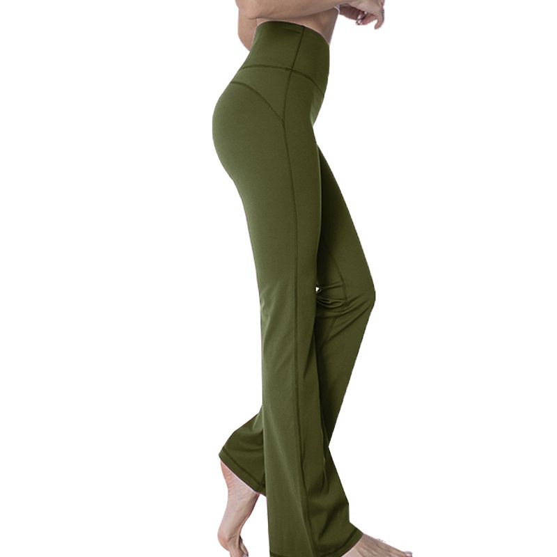 Export Same Style Spring & Fall Loose High Waist Yoga Bell-Bottom Pants Women's Workout Elastic Sports Outdoor Yoga Pants Outwear