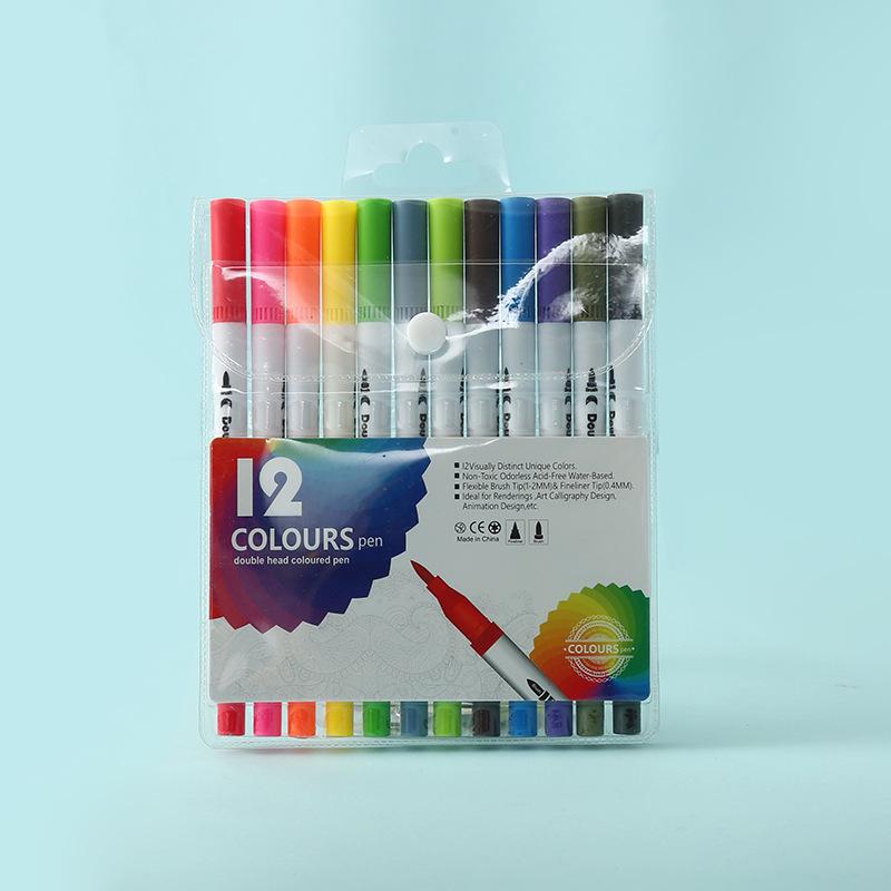 120-цветные двусторонние смываемые акварельные фломастеры - Экологичный детский набор для рисования