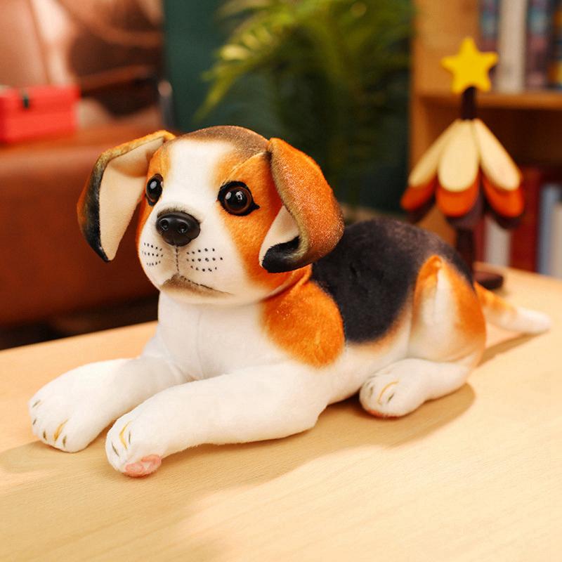 30cm Realistic Pet Dog Plush Toys Husky Dalmatian Beagle Stuffed Animal Dolls Graduation Season Gift Cute Companion Decor