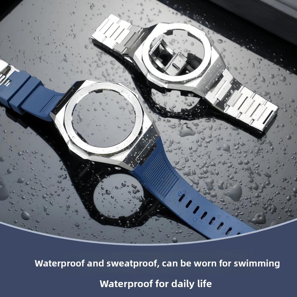 GA110 Kit di Modifica Cinturino Orologio Cassa Per Casio G-SHOCK GA-110 GA-120 GA100 Cassa Modificata in Acciaio Inossidabile Cinturino in Gomma set strumenti