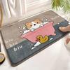 Super Soft Cartoon Plush Floor Mat Wear-resistant Water-absorbing Carpet Bathroom Water-absorbing Non-slip Floor Mat Home