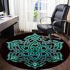 1 Stück Mandala-Muster Runder Teppich für Büro, unter Bürostühlen, Schlafzimmer, Wohnzimmer, Heimdekoration, Raumdeko, In verschiedenen Größen erhältlich