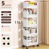 Children's Multi-Layer Narrow Bookshelf with Wheels