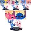 Entzückende Anime Stitch Angel Paar Figuren Pvc Modelle Perfekt für Autodekoration