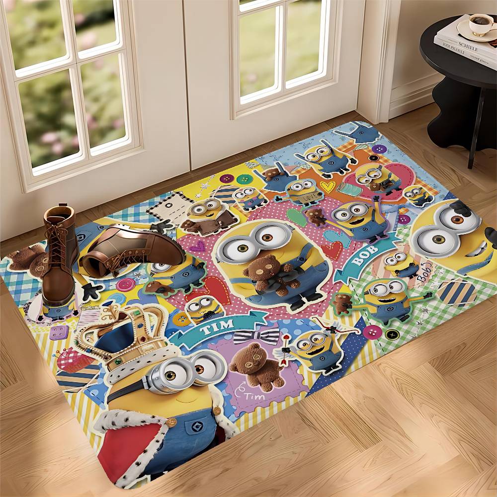 Cute Banana Cartoon-M-Minions Entrance Door Mat Washable Non-Slip Living Room Sofa Chairs Area Mat Kitchen Welcome Doormat