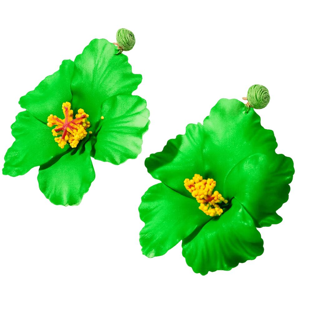 Sweet Fabric Flower Earrings Colorful Beach Drop Earrings Beautiful Floral Pendant Earrings  Women