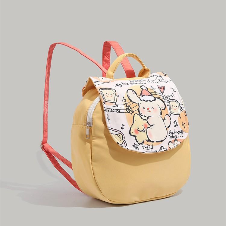 Korean Version Cute Cartoon Girl Puppy Backpack 2024 Niche Design Casual Versatile Large Capacity Student School Bag