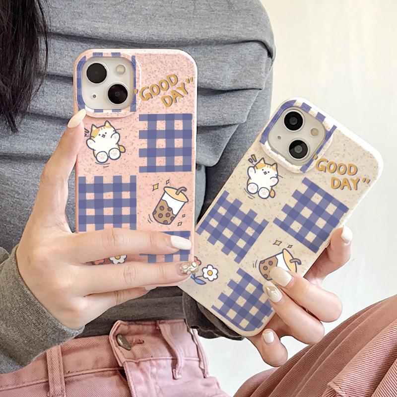 Mobile Phone Cases for iPhone 11 13 XR 15 Pro Max 12 14 Pro Max Case iPhone 16 7 Plus 8 Plus XS Max Degradable and Environmentally Friendly Anti-fall