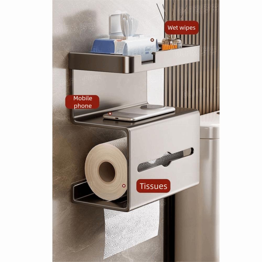 Strong Load-bearing Toilet Paper Storage Rack Wall Mounted Bathroom Tissue Dispenser Bathroom